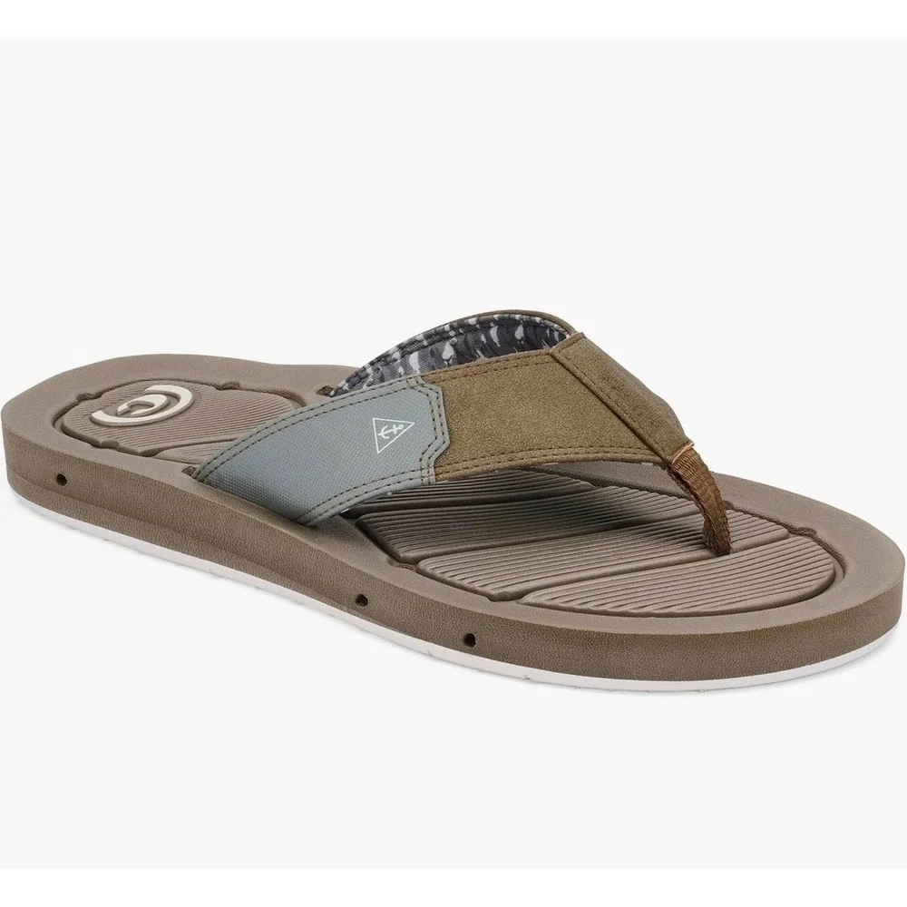 NEW Cobian Mens Draino 3 Tan Nautical Nomad Waterproof Flip Flop Sandals Size 8